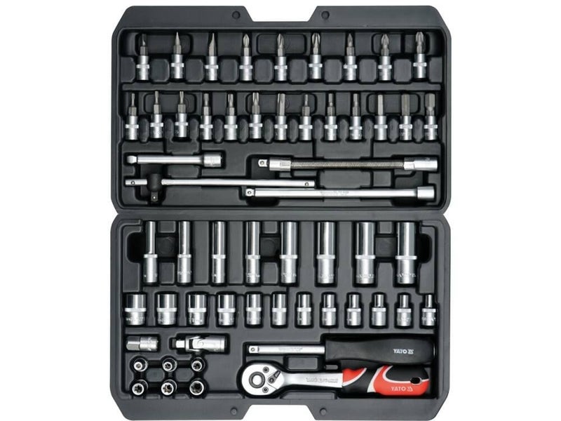 Yato 1/4" Socket Set 56 pcs YT-14501 - Image 1